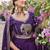 purple vichitra lehenga choli with heavy embroidery