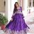 purple gold crush lehenga choli with zari embroidery