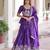 purple gold crush lehenga choli with zari embroidery