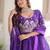 purple gold crush lehenga choli with zari embroidery
