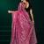 Lavender floral embroidered net party wear designer saree with velvet blouse piece