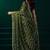 Light green net sequins work traditional designer saree with unstitched velvet blouse