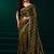 Mahendi net heavy sequins designer saree party wear with velvet unstitched blouse