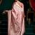 Pink  premium satin silk saree with stylish pom-pom pallu