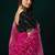 Pink designer net saree sequins embroidery party wear with velvet blouse