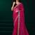 Pink designer net saree sequins embroidery party wear with velvet blouse