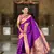 Soft paithani silk saree with zari weawing motifs design and meenakari weawing rich pallu