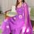 Purple color french crepe sttiched kurta set