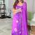Purple color french crepe sttiched kurta set
