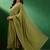 Olive green color georgette anarkali suit