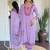 Lavender color viscose embroidered kurta set