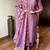 Lavender color viscose chanderi sttiched kurta set