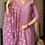 Lavender color viscose chanderi sttiched kurta set