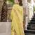Lemon yellow chanderi butti embroidered kurta set