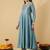 Light blue vichitra silk embroidered anarkali kurta set