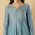 Light blue vichitra silk embroidered anarkali kurta set