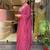 Rani pink viscose chinon embroidered kurta set