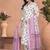 White cotton slub printed readymade kurta set