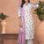 White cotton slub printed readymade kurta set