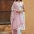Off white cotton floral print kurta set
