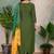 Mehendi green color roman silk with embroidered kurta set