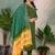 Mehendi green color roman silk with embroidered kurta set