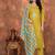 Mustard color roman silk readymade kurta set