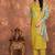 Mustard color roman silk readymade kurta set