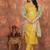 Mustard color roman silk readymade kurta set