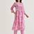 Light pink color rayon readymade kurta set