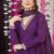Purple color chanderi silk embroidered anarkali kurta set