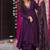 Purple color chanderi silk embroidered anarkali kurta set