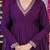 Purple color chanderi silk embroidered anarkali kurta set