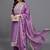 Lavender color chinon viscose sttiched kurta set