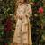 Beige color viscose chanderi anarkali suit