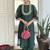 Dark green color vichitra silk embroidered straight suit