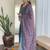 Teal blue color chanderi silk  kurta set