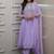 Light mauve color georgette embroidered  anarkali suit