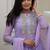 Light mauve color georgette embroidered  anarkali suit