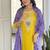 Mustard color vichitra silk embroidered sttiched kurta set