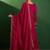 Vichitra silk embroidered anarkali kurta set in rani pink