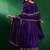 Vichitra silk embroidered anarkali kurta set in purple