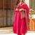 Rani pink color cotton  kurta set