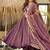 Wine color two tone shimeer anarkali set