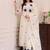 Off white color rayon sttiched kurta set