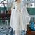 Off white  cotton embroidered sttiched kurta set