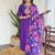 Violet color chanderi viscose sttiched kurta set