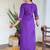 Violet color chanderi viscose sttiched kurta set