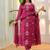 Rani pink color rayon ready made kurta set