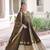 Mehndi vichitra silk sequins embroidered gown with heavy dupatta